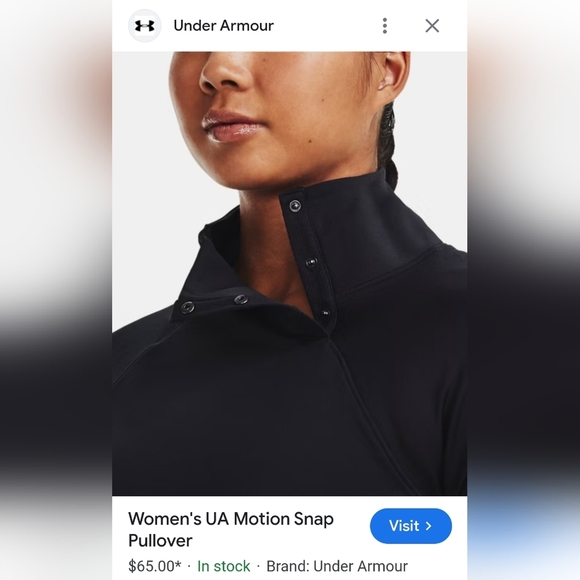 UnderArmour LS Pullover with Motion Snap Collar, Size Womens Medium - Picture 11 of 12